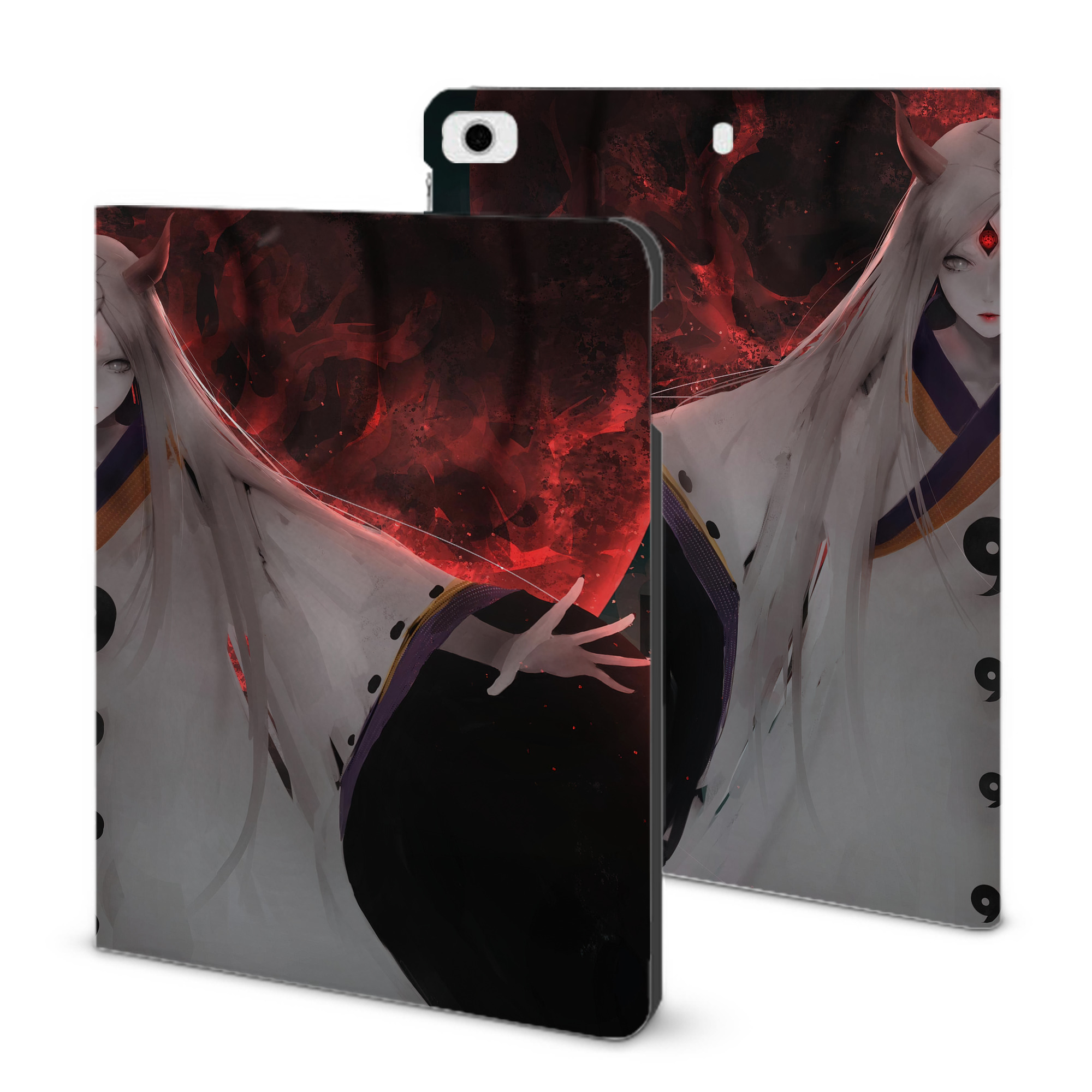 （画像用） NARUTO -ナルト- NARUTO -ナルト- 疾風伝 IPad ケース ブック型 PUレザー TPU 耐衝撃 軽量 薄型 ペン収納なし 全面保護 IPad 各モデル対応
